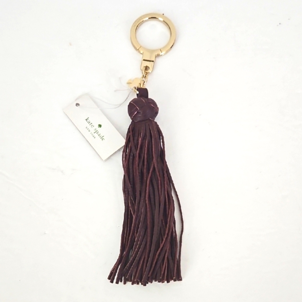 Kate Spade NY Leather Tassel  Keyring/Bag Charm